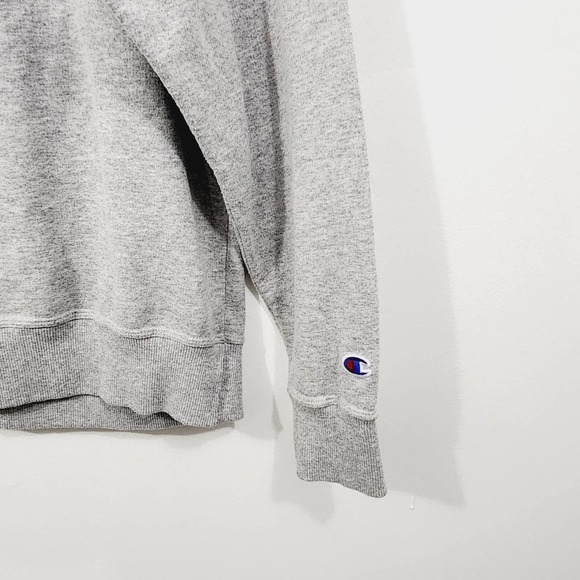 Champion Powerblend C Logo Fleece Crewneck Sweatshirt in Oxford Gray Mens Size M - Picture 4 of 8